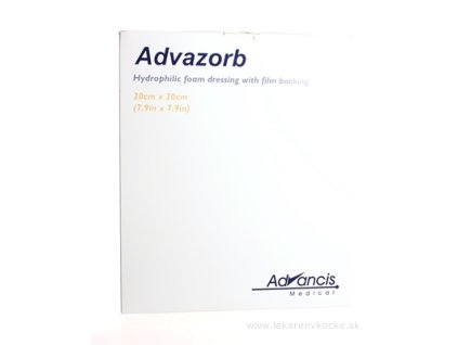 Advazorb krytie na rany hydrofilné penové 20x20 cm, 10 ks