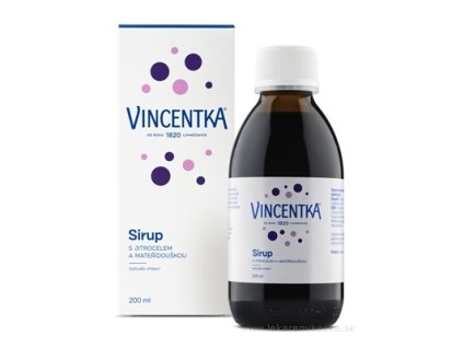 VINCENTKA SIRUP so skorocelom a materinou dúškou 200 ml