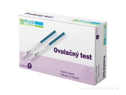 PLUS LEKÁREŇ Ovulačný test prúžkový 7 ks – test plodnosti pre ženy