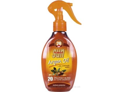 SUN ARGAN OIL opaľovacie MLIEKO SPF 20 200 ml