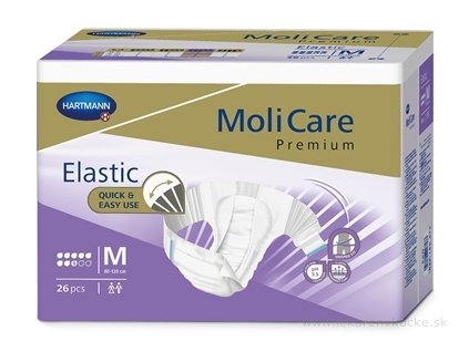 MoliCare Premium Elastic 8 kvapiek M plienkové nohavičky zalepovacie 26ks