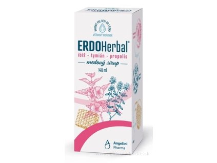 ERDOHerbal medový sirup 140 ml – prírodný sirup proti kašľu pre deti aj dospelých