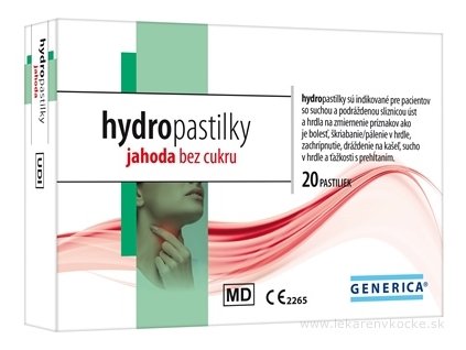 GENERICA Hydropastilky jahoda bez cukru 20 ks