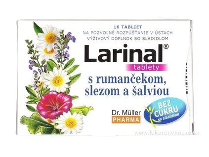 Dr. Müller LARINAL s rumančekom, slezom a šalviou 16ks