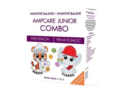 AMPCARE JUNIOR COMBO sirup Junior Prebio 150 ml + sirup Junior Classic 150 ml + omaľovánka, 1set