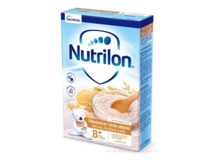 Nutrilon obilno-mliečna kaša piškótová so 7 druhmi obilnín, bez palmového oleja (od ukonč. 8. mesiaca) (inov.2021) 1x225 g