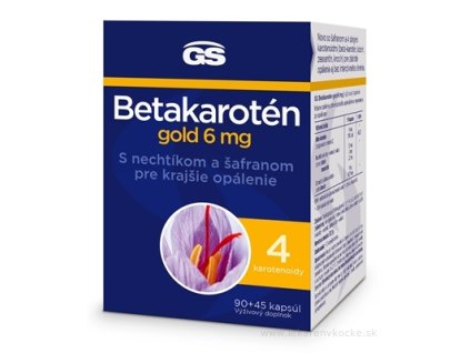 GS Betakarotén gold 6 mg cps s nechtíkom a šafranom 90+45 (135 ks)