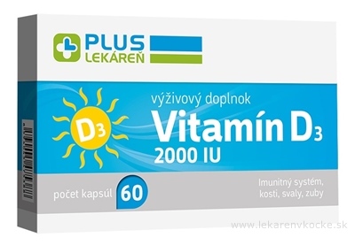 MedPharma, spol. s r.o. PLUS LÉKÁRNA Vitamin D3 2000 IU cps 60 ks