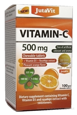 JuvaPharma Kft. JutaVit Vitamin C 500 mg 100 ks