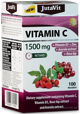 JuvaPharma Kft. JutaVit Vitamin C 1500 mg 100 ks
