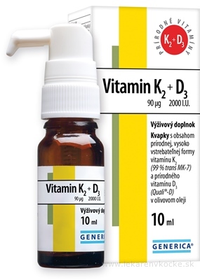 GENERICA spol. s r.o. GENERICA Vitamin K2 90 10ml