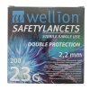 Wellion SAFETYLANCETS 23G - Lanceta bezpečnostná 200 ks