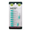 HERBADENT HERO ELECTRA medzizubné kefky 0,9 mm zelené – náhradné nadstavce, balenie 10 ks