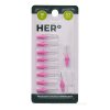 HERBADENT HERO ELECTRA medzizubné kefky 0,7 mm ružové – náhradné nadstavce, balenie 10 ks