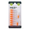 HERBADENT HERO ELECTRA medzizubné kefky 0,8 mm oranžové – náhradné nadstavce, balenie 10 ks