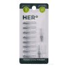 HERBADENT HERO ELECTRA medzizubné kefky 1,2 mm sivé – náhradné nadstavce, balenie 10 ks