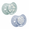 LOVI dynamická silikonová savička 18 m+ Blossom Blue 2 ks bez BPA