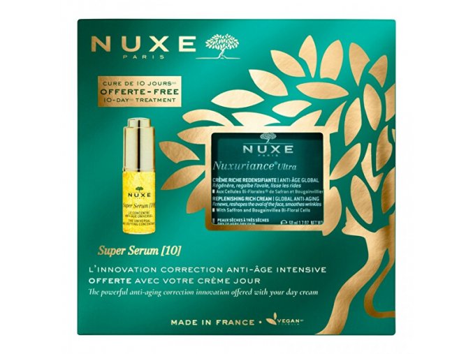 NUXE dárková sada Nuxuriance Ultra Výživný zpevňující krém proti stárnutí pleti + Supersérum