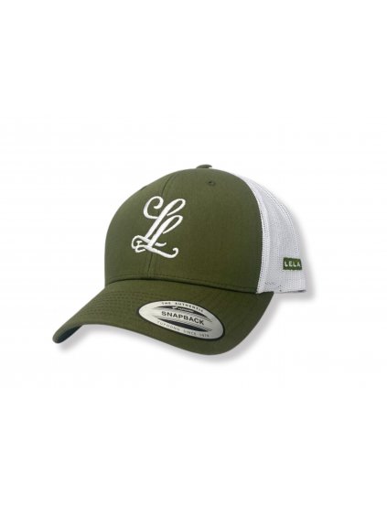 Kšiltovka Typo Khaki and White