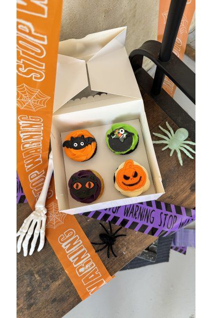 Sweet Halloween - 4ks cupcakes (v krabičce)