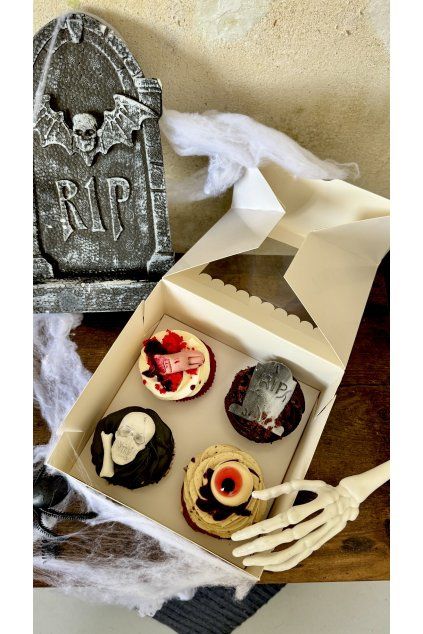 Bloody Halloween -  4ks cupcakes (v krabičce)