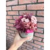 Stabilizovaný aranžmán v kompozitnom kvetináči "Pink Roses"