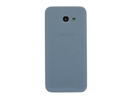 Detailní pohled na modrý zadní kryt (Blue Mist) pro Samsung Galaxy A5 2017 (SM-A520FN), zvýrazňující kvalitu materiálu a přesné provedení otvoru pro kameru.
