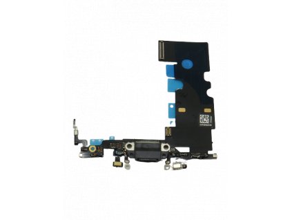 Apple iPhone 8 - Nabíjecí Konektor + Mikrofon + Flex Kabel - barva černá