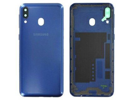 Zadní kryt s krytem fotoaparátu pro Samsung Galaxy M20 (SM-M205F) v modré barvě Ocean Blue.