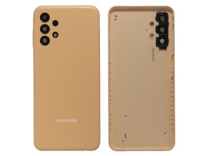 Zadní kryt s krytem fotoaparátu pro Samsung Galaxy A13 4G (SM-A135F) v oranžové barvě (Peach).