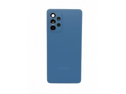Detailní pohled na modrý zadní kryt pro Samsung Galaxy A52 4G/5G a A52s 5G (Awesome Blue) s otvory pro fotoaparát.