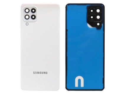 Zadní kryt s krytem fotoaparátu pro Samsung Galaxy A22 (SM-A225F) v bílé barvě.