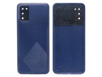 Zadní kryt s krytem fotoaparátu pro Samsung Galaxy A02s (SM-A025G) v modré barvě.