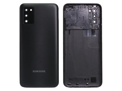 Zadní kryt s krytem fotoaparátu pro Samsung Galaxy A03s (SM-A037G) v černé barvě