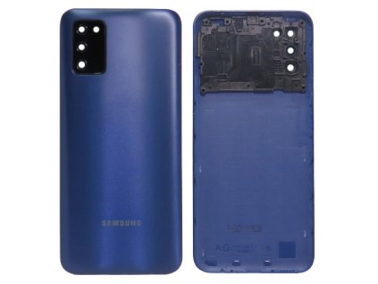 Zadní kryt s krytem fotoaparátu pro Samsung Galaxy A03s (SM-A037G) v modré barvě.