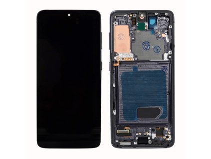 Samsung Galaxy S21 5G (SM-G991B) displej + dotyková plocha + rámeček (Phantom Gray) - OLED