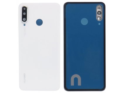 Zadní kryt + kryt fotoaparátu pro Huawei P30 Lite, barva bílá (Pearl White)