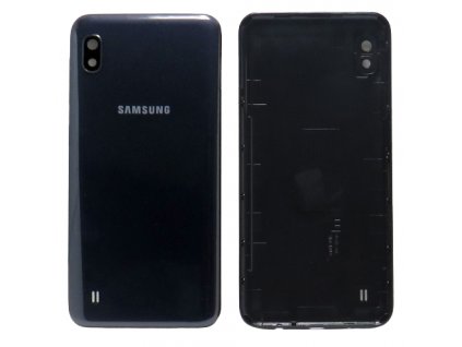 Zadní kryt s krytem fotoaparátu pro Samsung Galaxy A10 (SM-A105F) v černé barvě.