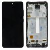 SMALL OLED Displej Samsung Galaxy A52 4G (SM-A525F), A52 5G (SM-A526B), A52s 5G (SM-528B) + dotyková plocha černá + Rám (Awesome Black)