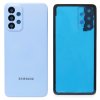 Detailní pohled na modrý zadní kryt pro Samsung Galaxy A23 5G (SM-A236B) s viditelným otvorem pro fotoaparát.