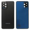 Detailní pohled na černý zadní kryt pro Samsung Galaxy A23 5G (SM-A236B) s viditelným otvorem pro fotoaparát.