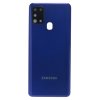 Náhradní modrý zadní kryt s integrovaným krytem objektivu pro Samsung Galaxy A21s (SM-A217F).