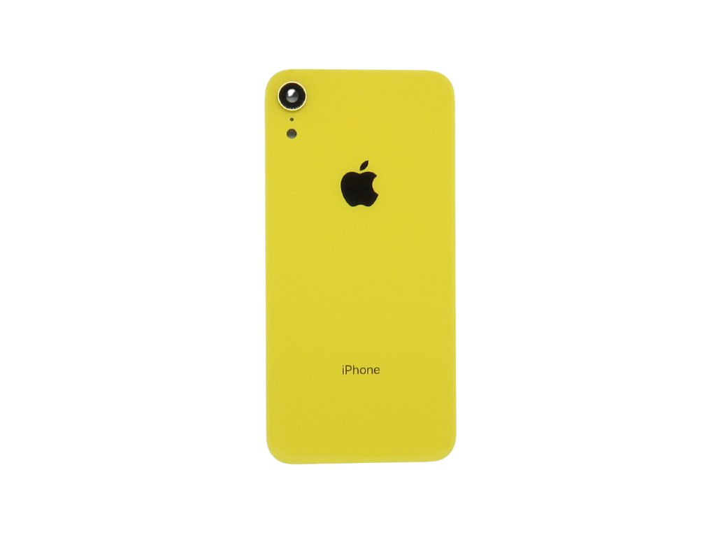 Iphone XR hátlapi üveg + kamera üveg – sárga színű