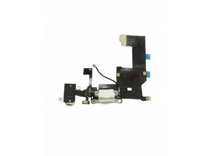 Apple iPhone 5 Flex töltőkabel, AUX port, mikrofon – fehér