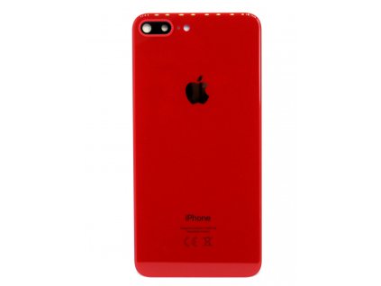 Iphone 8 Plus hátlap üveg + kamera üveg -piros színű