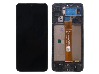 Eredeti LCD Samsung Galaxy A12 (a125)  képernyő+ érintőfelület fekete + keret