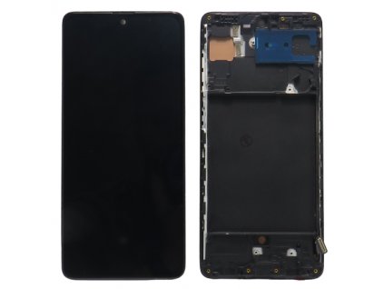 Oled képernyő Samsung Galaxy A71 (SM-A715F) + fekete érintőképernyő + Keret