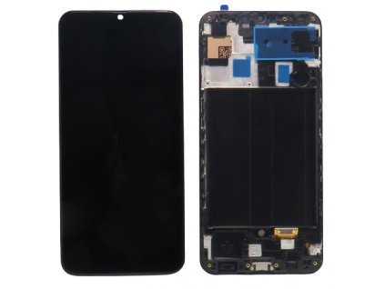 Samsung Galaxy A30 (SM-A305F) LCD pótképernyő+ érintőfelület fekete + keret