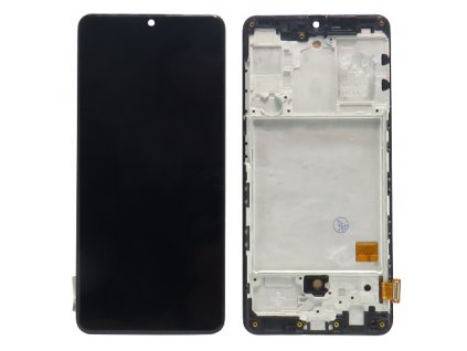 Samsung Galaxy A41 (SM-A415F) LCD pótképernyő+ érintőfelület fekete + keret