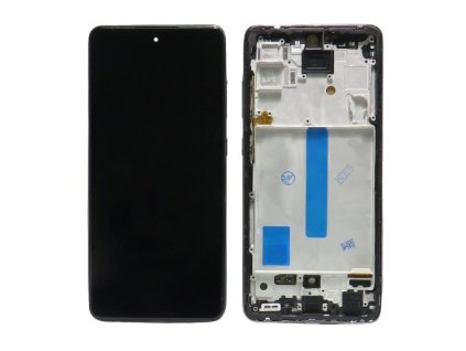Samsung Galaxy A52 4G (SM-A525F) LCD pótképernyő + érintőfelület fekete + keret (Awesome Black)
